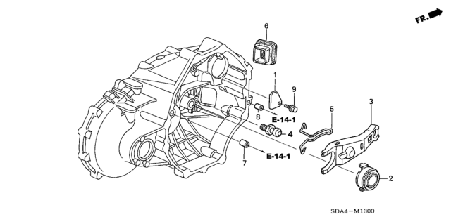 2006 Honda Accord MT Clutch Release (V6) Diagram