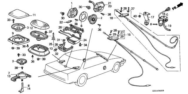 1989 Honda Accord Screw, Pan (6X12) Diagram for 93500-06012-0G