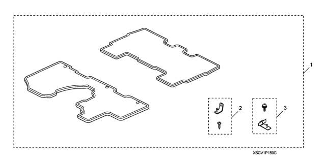 2009 Honda Element Carpet Floor Mat Diagram