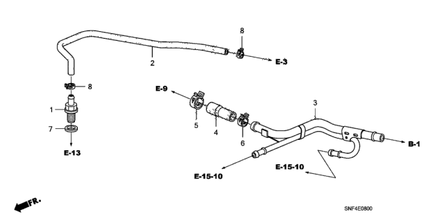 2007 Honda Civic 4 Door GX KA 5AT PCV Tube Diagram