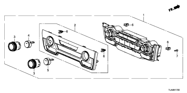 2017 Honda CR-V Switch Assy., Auto Air Conditioner *NH900L* (DEEP BLACK) Diagram for 79620-TLA-A41ZA