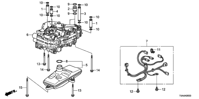 2018 Honda Fit AT Valve Body Diagram