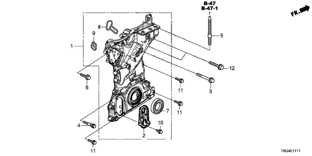 2016 Honda Civic Chain Case (2.0L) Diagram