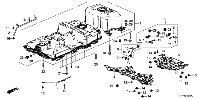 2017 Honda Clarity Electric Cover B, Ipu (Lower) Diagram for 1D596-5WP-A00