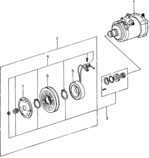 1981 Honda Civic Repair Kit, Clutch Diagram for HT-C3965