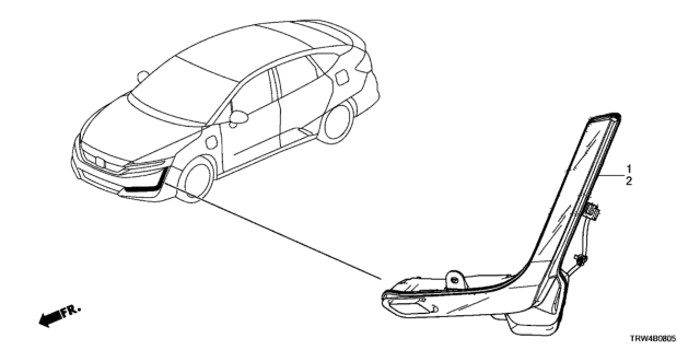 2020 Honda Clarity Plug-In Hybrid Front Position Light Diagram