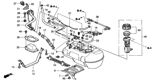 2000 Honda Insight Tube, Signal Diagram for 17721-S3Y-A00