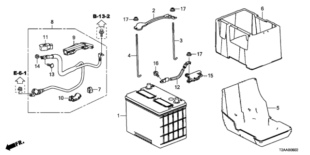 2017 Honda Accord Battery (V6) Diagram