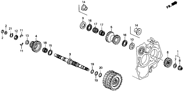 1991 Honda Accord Collar (30X36X33.5) Diagram for 90516-PX4-010