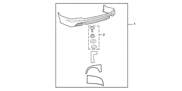 2010 Honda Accord Lower Spoiler, Rear (Crystal Black Pearl) Diagram for 71510-XLW-A00ZK