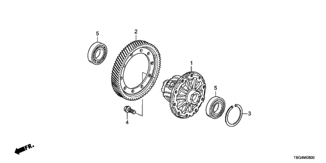 2018 Honda Civic Bearing,Ball Radial 45X9 Diagram for 91005-57A-006