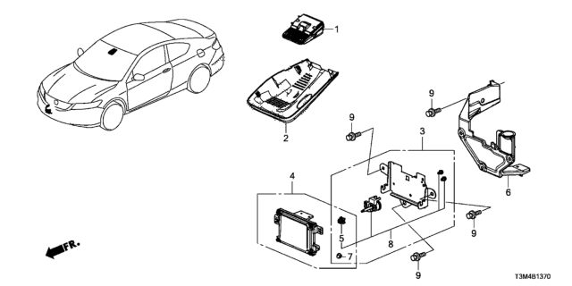 2017 Honda Accord Monocular Camera Assembly Diagram for 36160-T3M-A25