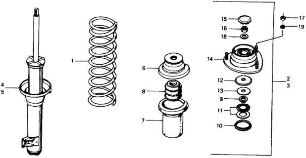 1977 Honda Civic Front Shock Absorber Diagram