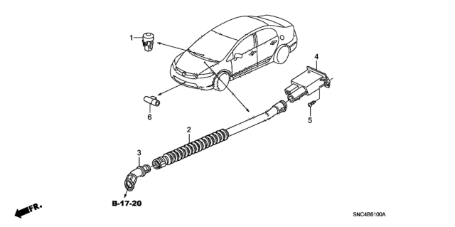 2009 Honda Civic A/C Sensor Diagram