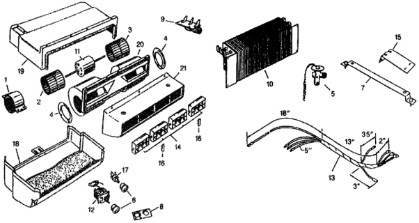 1975 Honda Civic Insulator, Evaporator Motor Diagram for 00082-00323