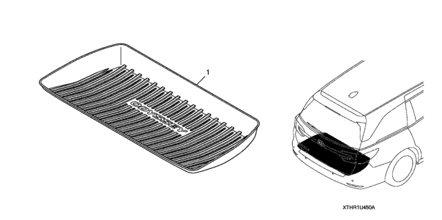 2020 Honda Odyssey 5 Door EX (HPPG 10AT) KA XAT Cargo Tray Diagram