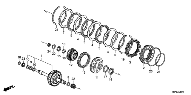 2021 Honda Civic AT Forward Clutch Diagram