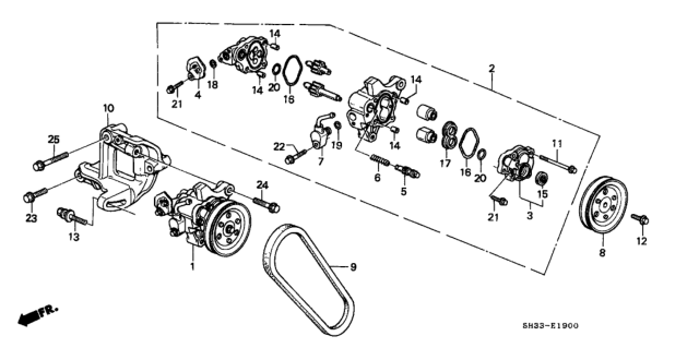 1991 Honda Civic P.S. Pump Diagram