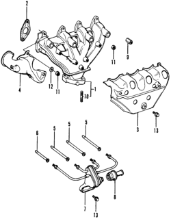 1976 Honda Civic 2 Door ** (1200) ** 4MT Exhaust Manifold - Air Injection Diagram