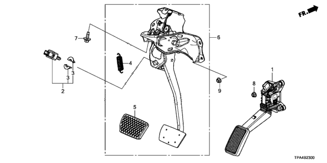 2021 Honda CR-V Hybrid PEDAL ASSY-, BRAKE Diagram for 46600-TMB-H51