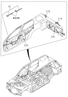 2000 Honda Passport Wire Harness, RR. Door Diagram for 8-97208-811-0