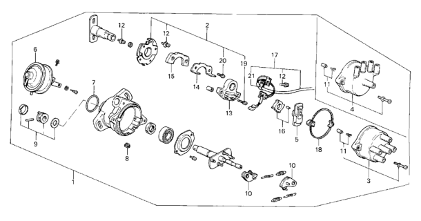 1987 Honda CRX Reluctor Set Diagram for 30126-PE1-731
