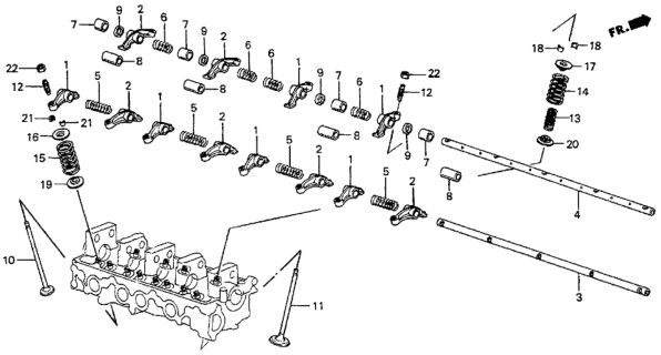 1983 Honda Prelude Spring, Exhuast Valve (Outer) (Chuo Spring) Diagram for 14761-PC6-004