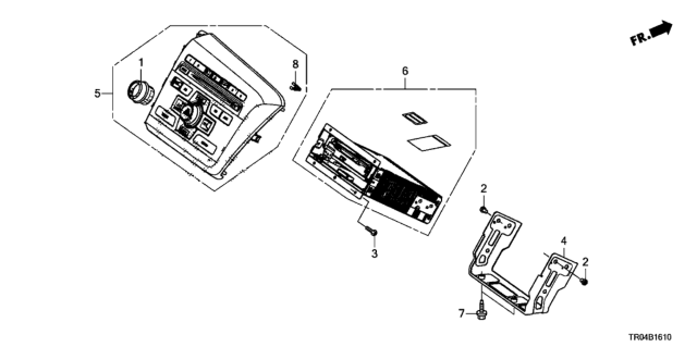 2012 Honda Civic Audio Unit Assy., Base Diagram for 39171-TR0-A81