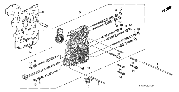 2000 Honda Prelude Plate, Main Separating Diagram for 27112-P6H-J00