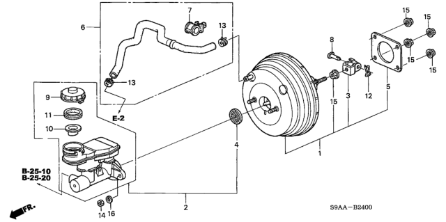 2006 Honda CR-V Power Set, Master (8"+9") Diagram for 01469-S9A-A60