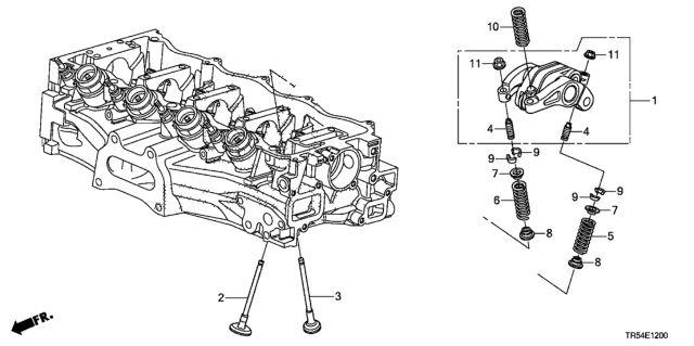 2015 Honda Civic Arm Assembly, Rocker Diagram for 14620-RNA-A01
