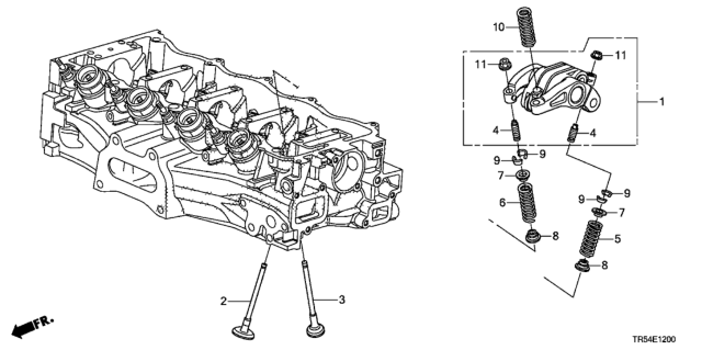 2015 Honda Civic Spring, In. Valve (White) (Chuo Spring) Diagram for 14761-RNE-A01