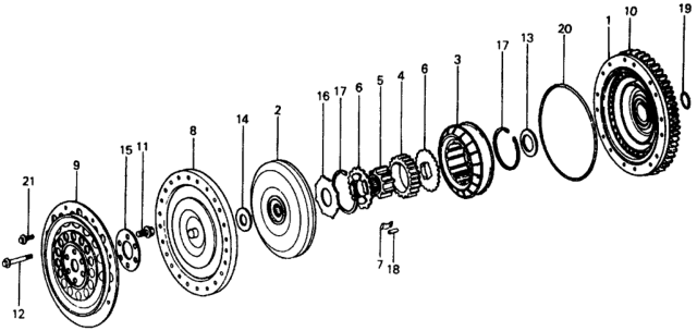 1975 Honda Civic 3 Door ** (1500) KA HMT HMT Torque Converter Diagram