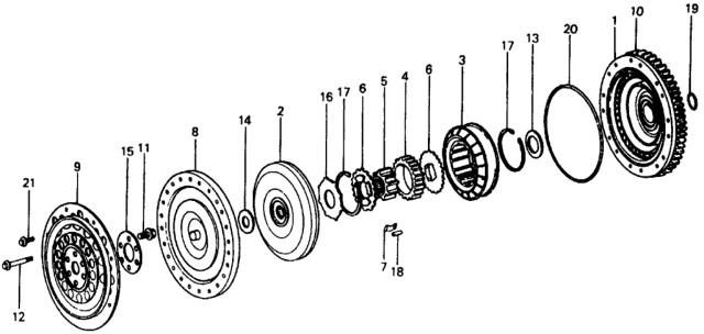 1976 Honda Civic HMT Torque Converter Diagram