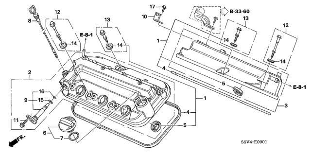 2007 Honda Pilot Stay F, Engine Harness Diagram for 32746-RDJ-A00