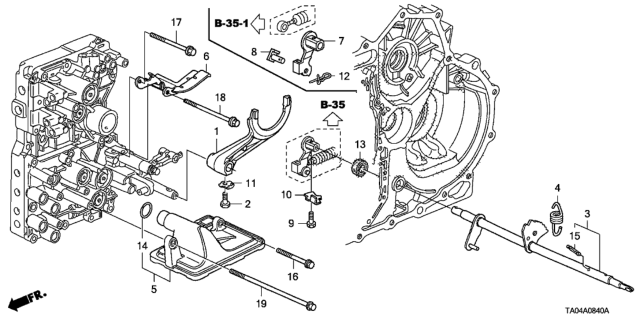 2008 Honda Accord Plate, Baffle Diagram for 25421-RXH-010