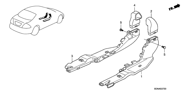 2007 Honda Accord 2 Door LX-SUL KL 5AT Duct Diagram