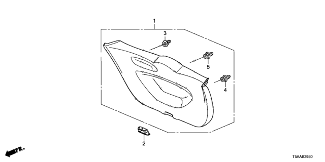 2019 Honda Fit Tailgate Lining Diagram