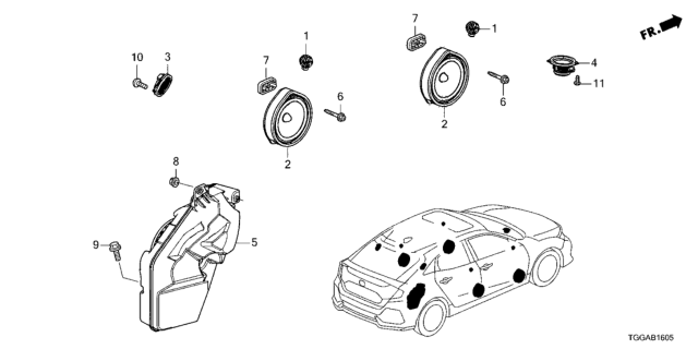 2021 Honda Civic Speaker Diagram