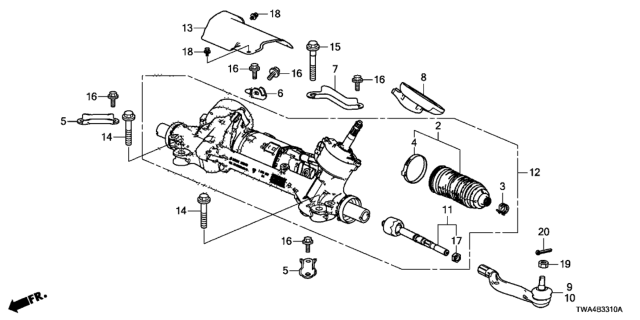 2018 Honda Accord Hybrid P.S. Gear Box (EPS) Diagram