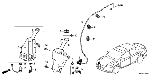 2014 Honda Accord Hybrid Windshield Washer Diagram