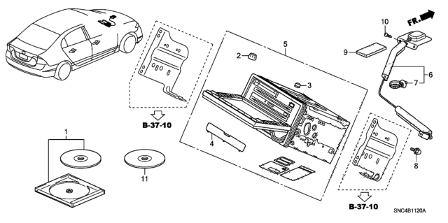 2007 Honda Civic 4 Door MX (HYBRID NAVIGATION) KA CVT Navigation System Diagram