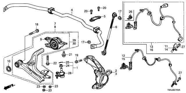 2018 Honda Civic Knuckle Diagram