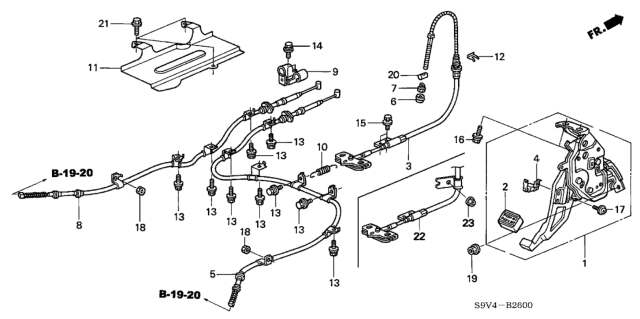 2007 Honda Pilot Parking Brake Diagram