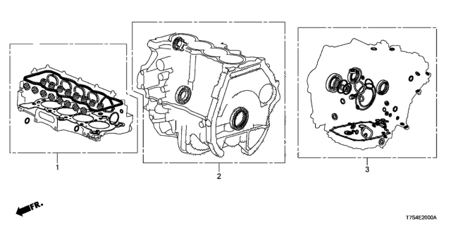 2019 Honda HR-V GASKET KIT, CVT TRANSMISSION Diagram for 06112-5T0-325