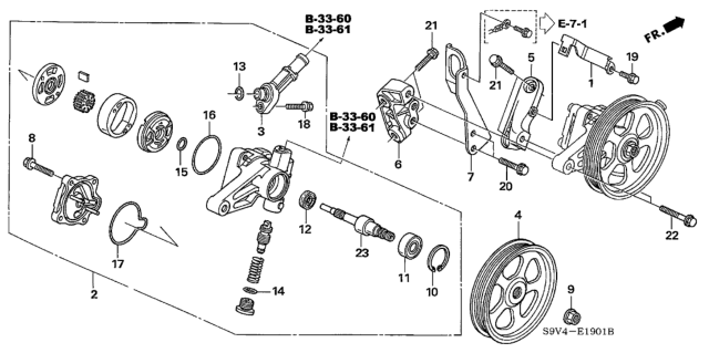 2007 Honda Pilot Pump Sub-Assembly, Power Steering Diagram for 06561-PVJ-505RM