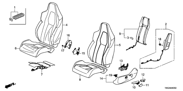 2020 Honda Civic Tape, Heater Set Diagram for 81129-TBF-A01