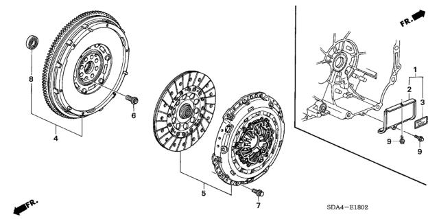 2006 Honda Accord Clutch (V6) Diagram