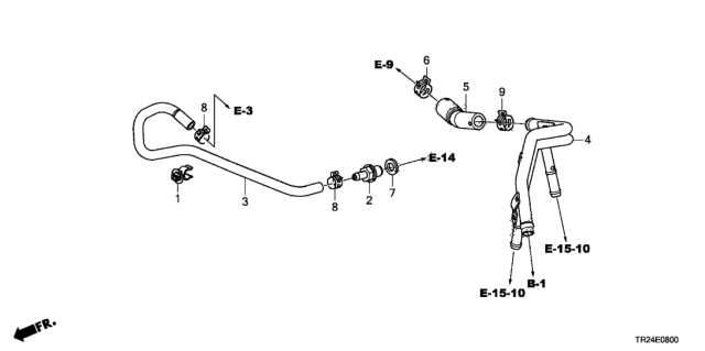 2013 Honda Civic Tube, PCV Diagram for 17131-RW0-A00