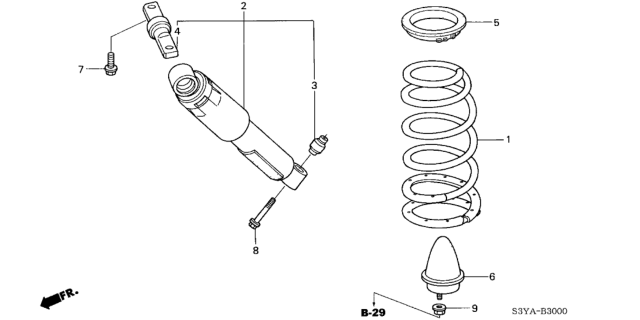 2006 Honda Insight Rubber, Spring Mount Diagram for 52686-S3Y-003